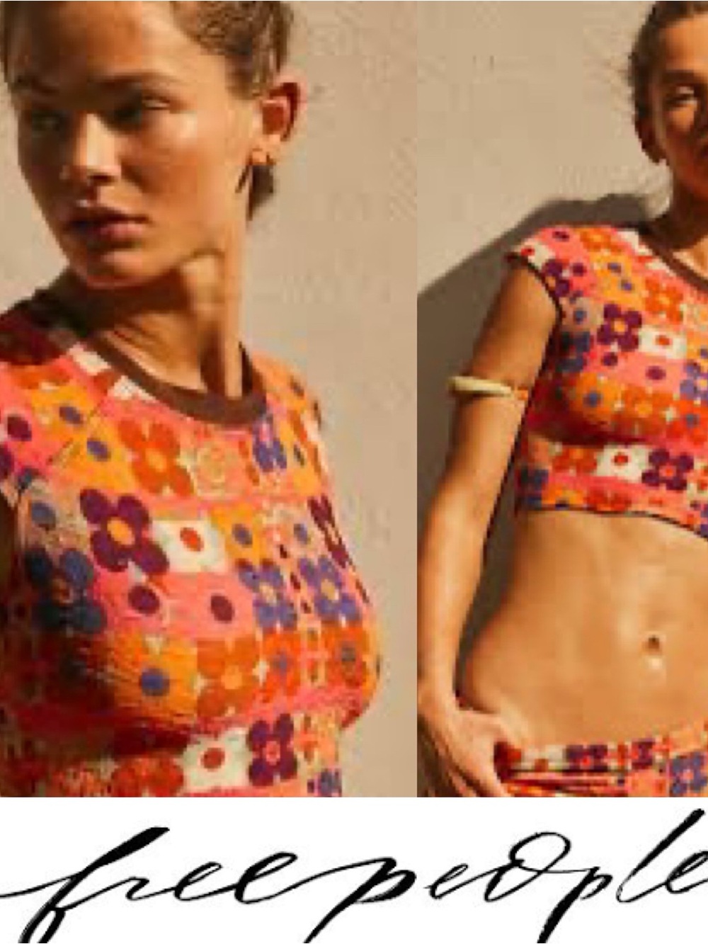 Free People Sonny Crop Swim Tee in Woodstock❤️ NWOT